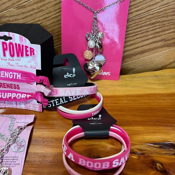 Breast Cancer Awareness Pink Ribbon Jewelry Lot 11 Pink Power Sandra Magsamen - Picture 6 of 11